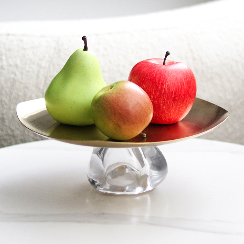 Food Storage Glass Round - Plateau à fruits carré irrégulier en