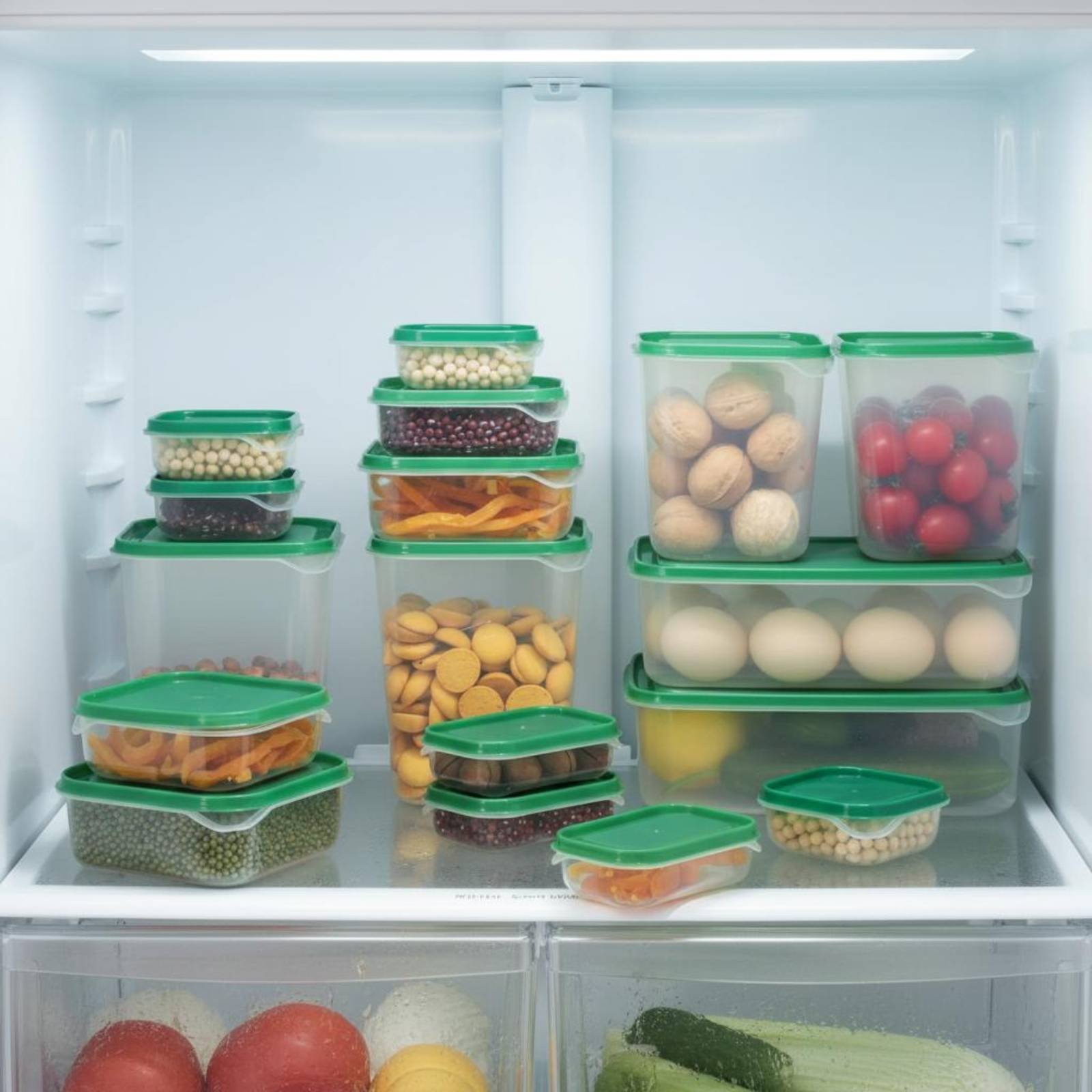 Food Storage Plastic Boxes - Ensemble de 17 boîtes de rangement
