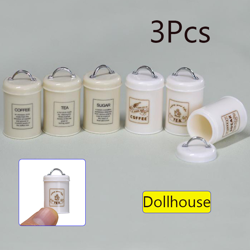 Food Storage For - Maison de poupée Miniature, 3 pièces,