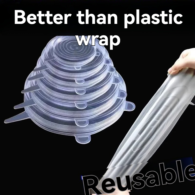 Silicone Stretch Lid - Set de 6 couvercles ronds universels
