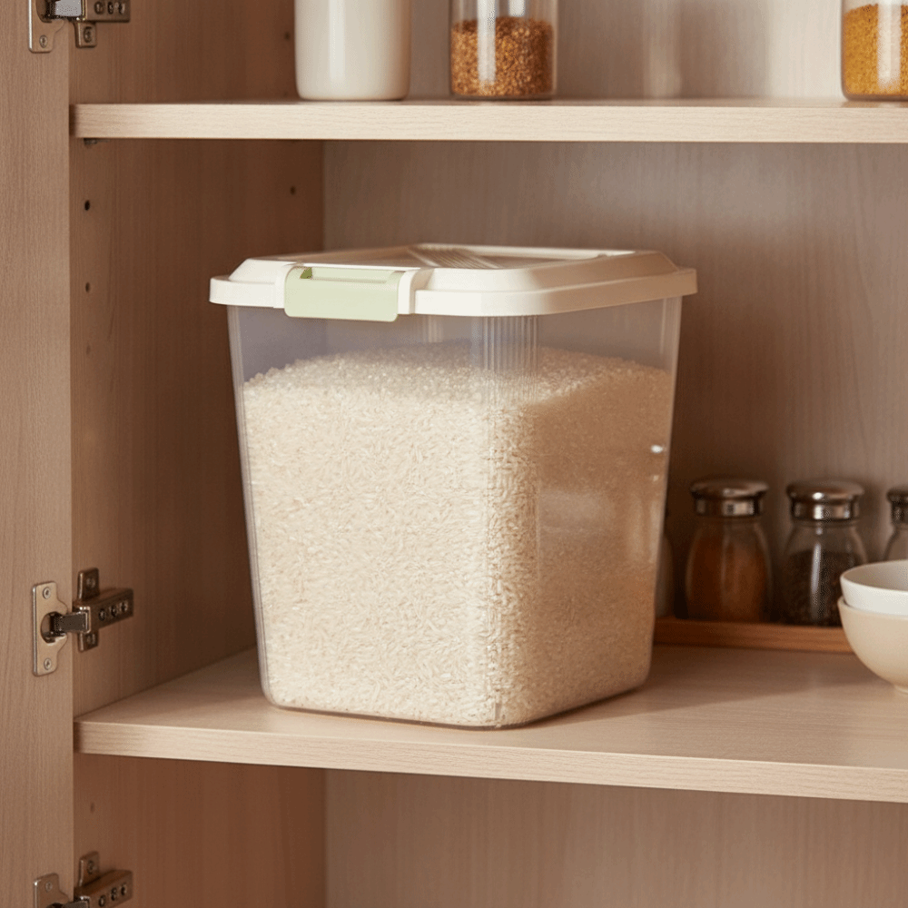 Food Storage With Wheels - Boîte de rangement pour riz anti-insectes,