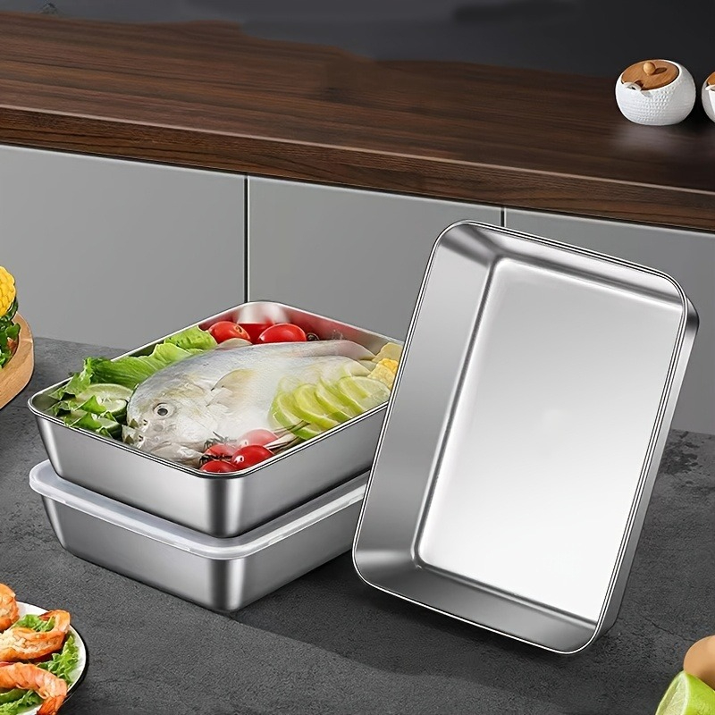 Food Storage In Stainless Steel - Lot de 3/6 boîtes de conservation