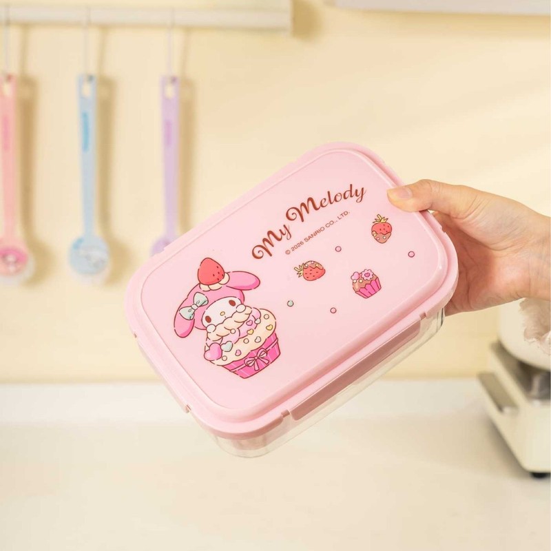 Food Storage With Dividers - Boîte de conservation alimentaire Hello Kitty