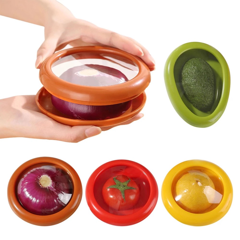 Food Storage Plastic Boxes - Boîte de conservation transparente pour avocats,