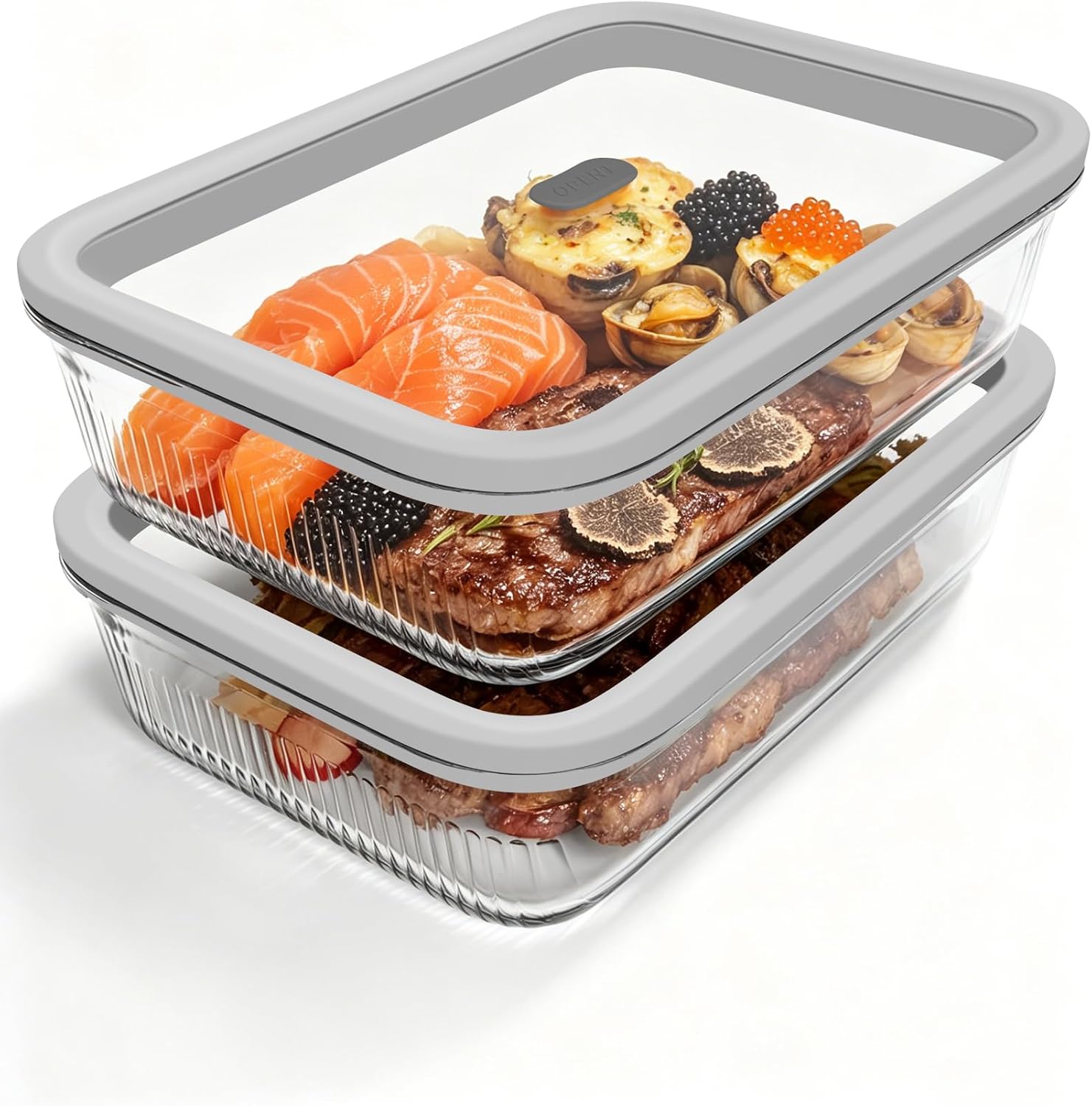 Food Storage Prep Containers - Lot de 2 récipients de stockage