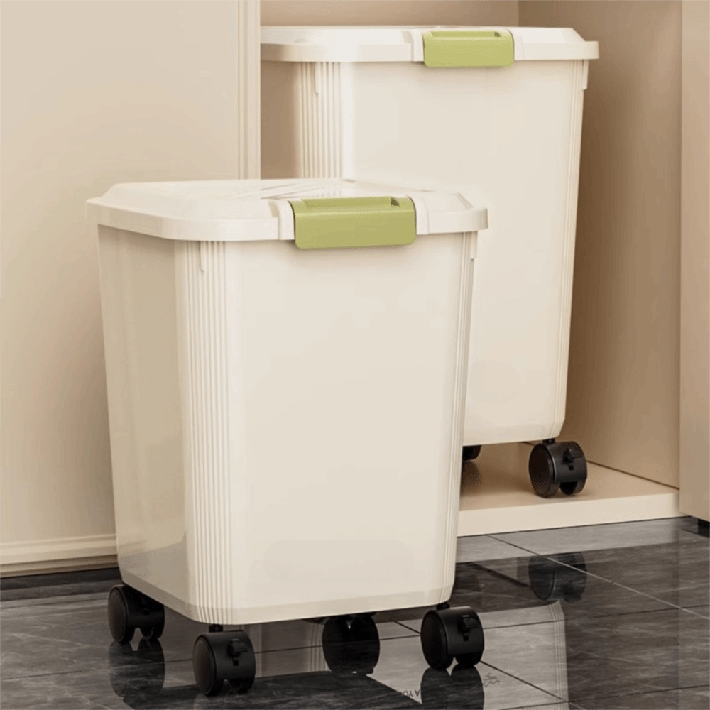 Food Storage With Wheels - Boîte de rangement pour riz anti-insectes,