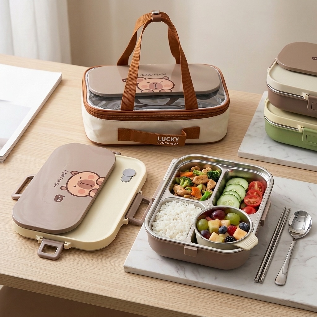 Food Storage With Scoop - Ensemble de boîtes à lunch bento