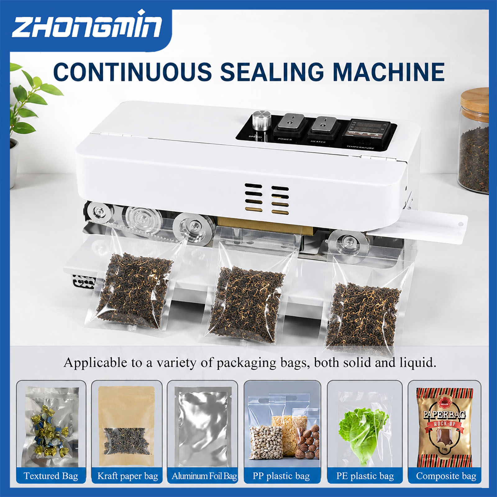 Food Storage Vacuum Sealer Machine - Machine d'emballage sous vide ZHONGMIN pour