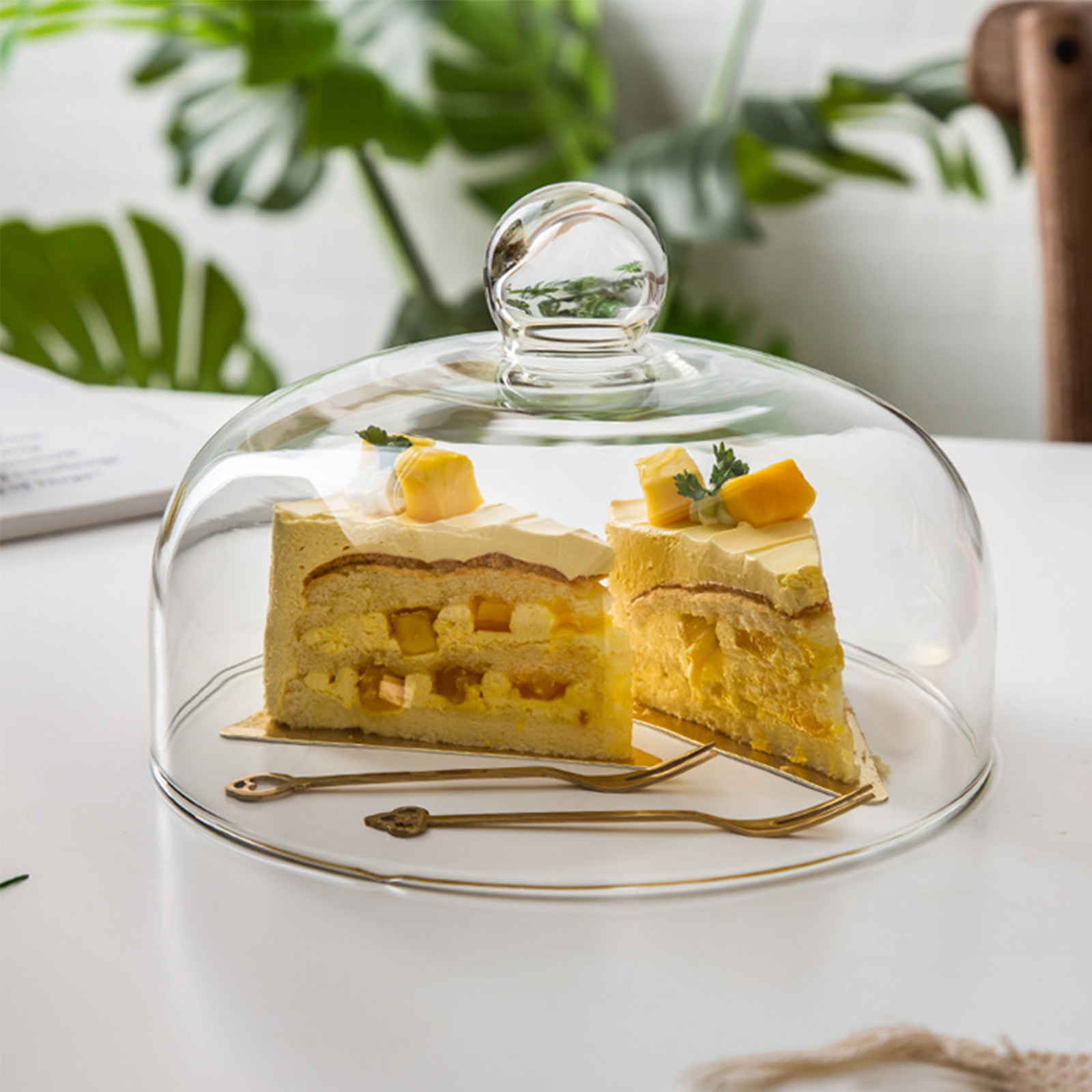 Food Storage Glass Round - 1 pièce de dôme à gâteau