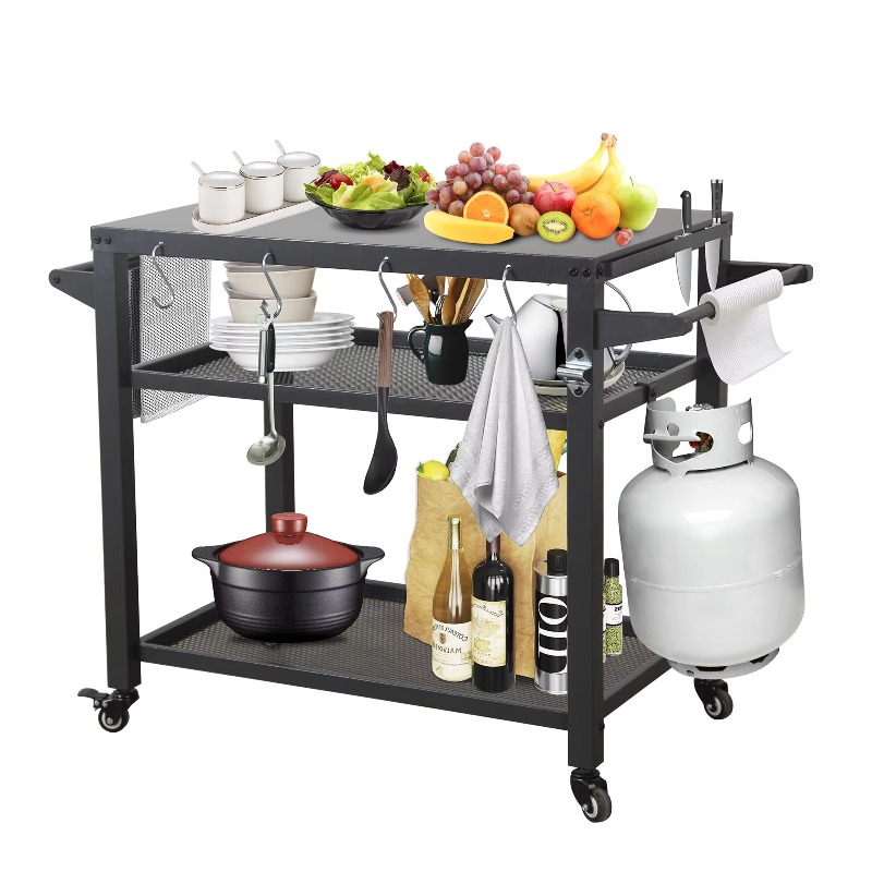 Food Storage With Wheels - Chariot de cuisine extérieur amovible pour