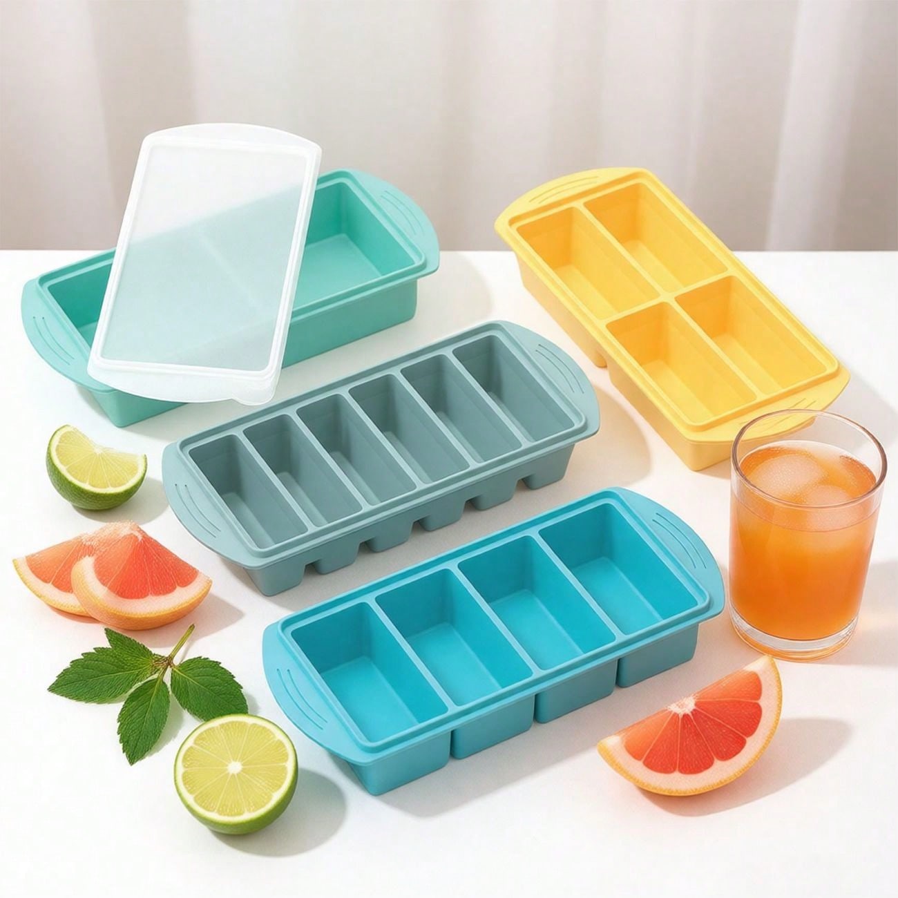 Xl Food Storage Containers With Lids - Moule à glaçons en silicone avec