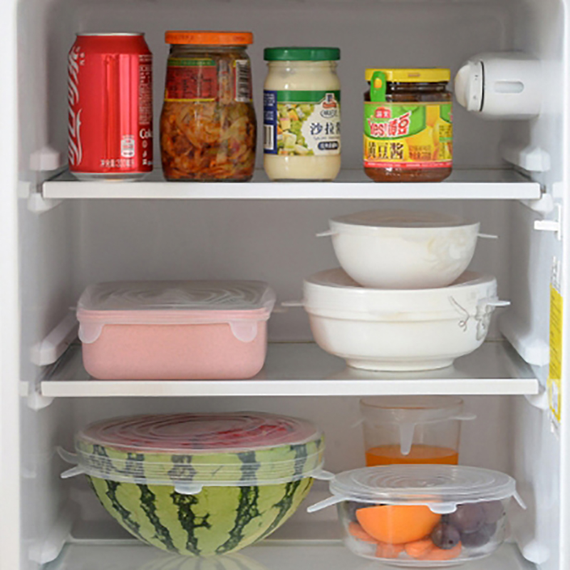 Silicone Stretch Lid - Nouvelles 6 couvercles en silicone adaptables,