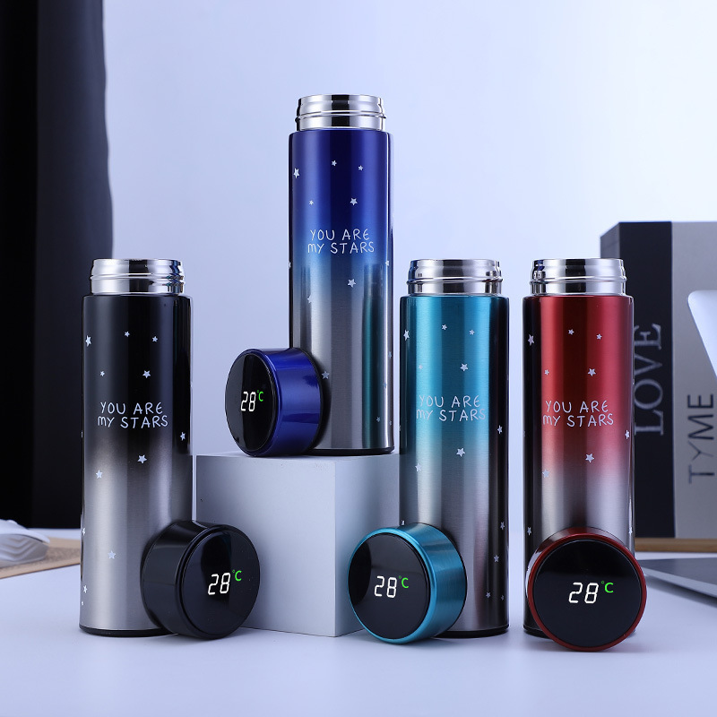 Food Storage Thermos - Bouteille isotherme intelligente en acier inoxydable,