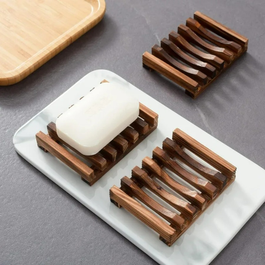 Food Storage Organiser - Porte-savon en bois pour salle de
