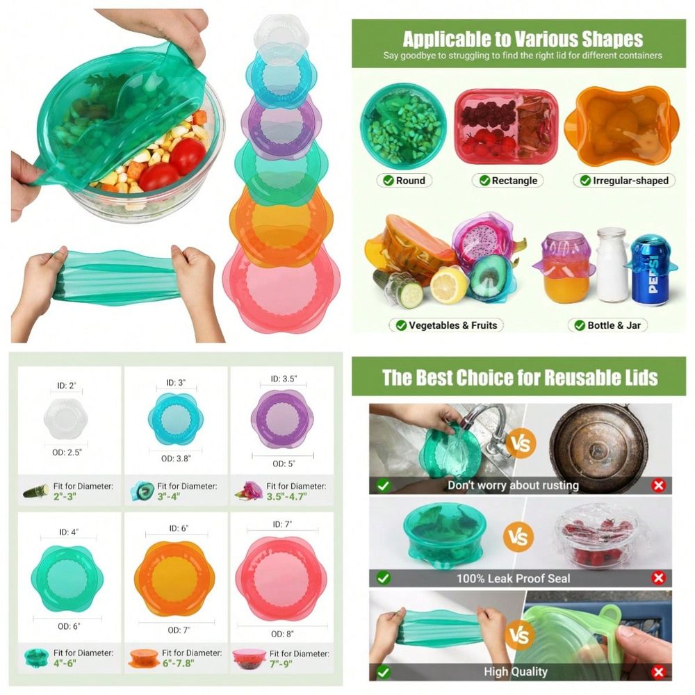 Couvre-aliments extensibles po - Silicone Stretch Lid avis et prix