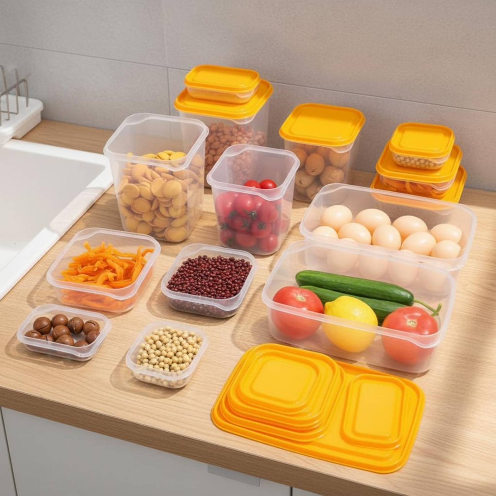 Ensemble de 17 boîtes de range - Food Storage Plastic Boxes avis et prix