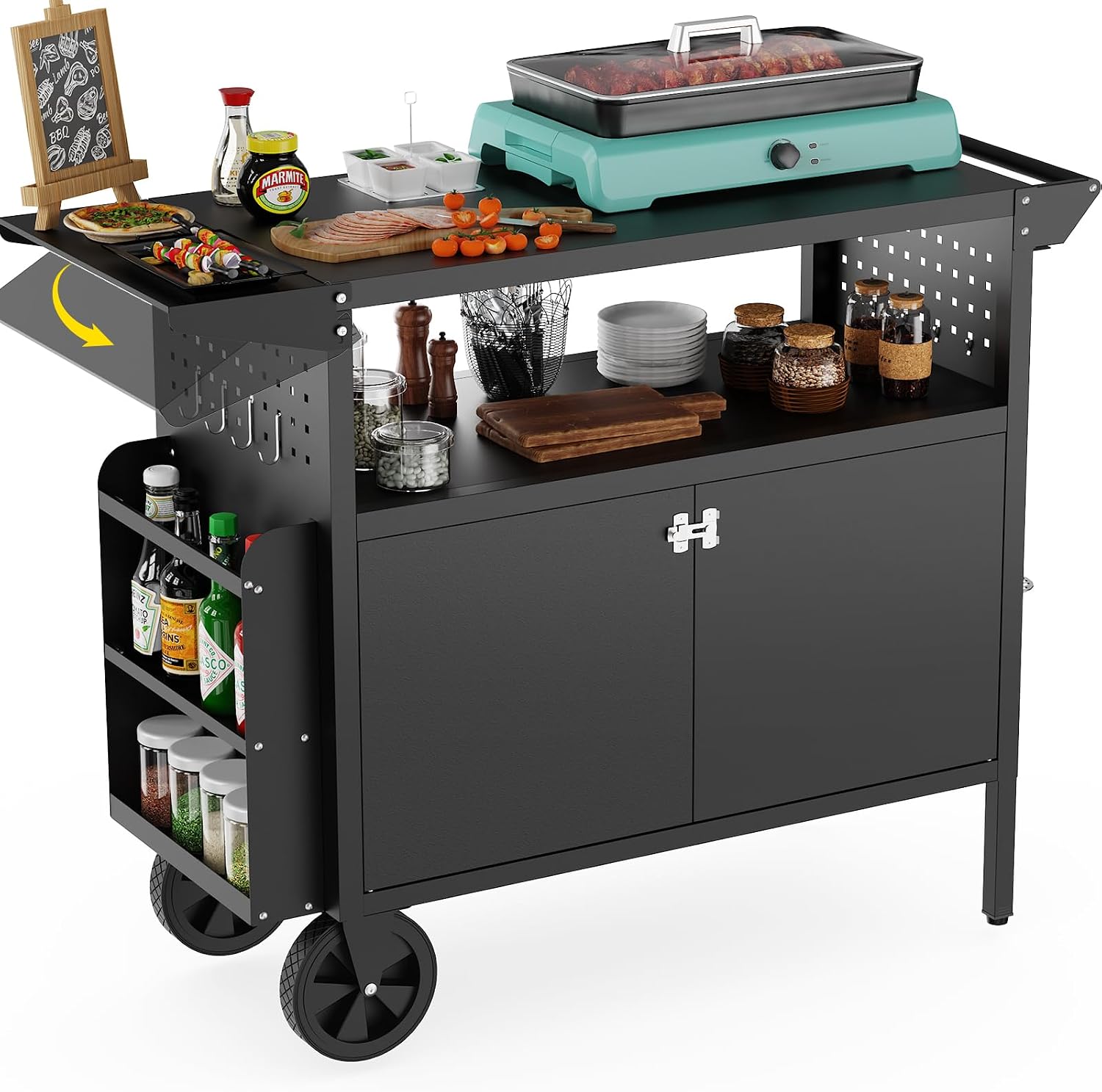 Table de barbecue d'extérieur  - Food Storage With Wheels avis et prix