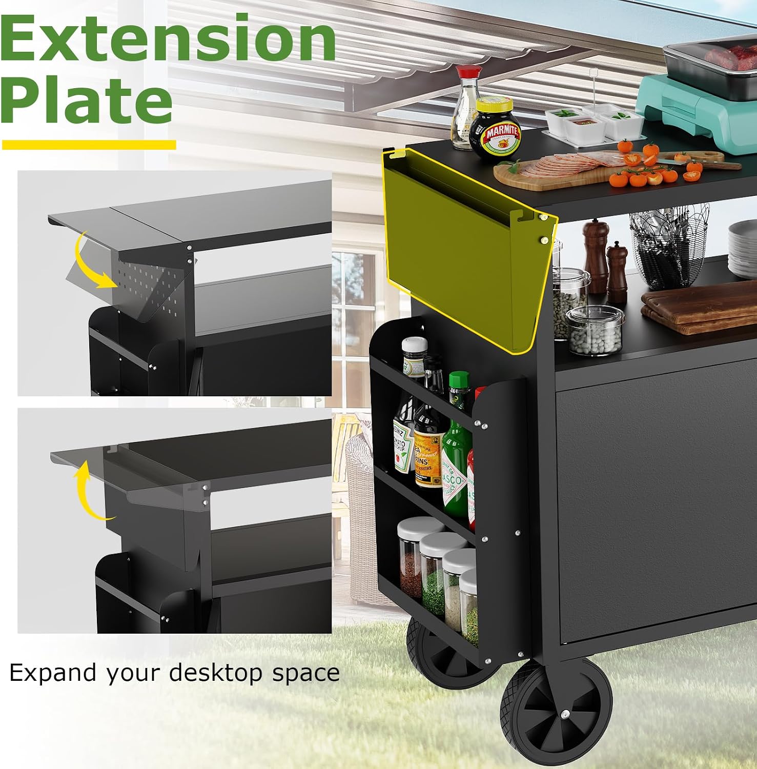Table de barbecue d'extérieur  - Food Storage With Wheels avis et prix
