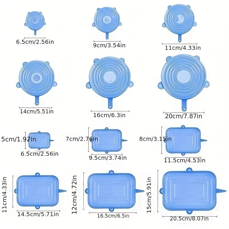 Set de 6 couvercles ronds univ - Silicone Stretch Lid avis et prix