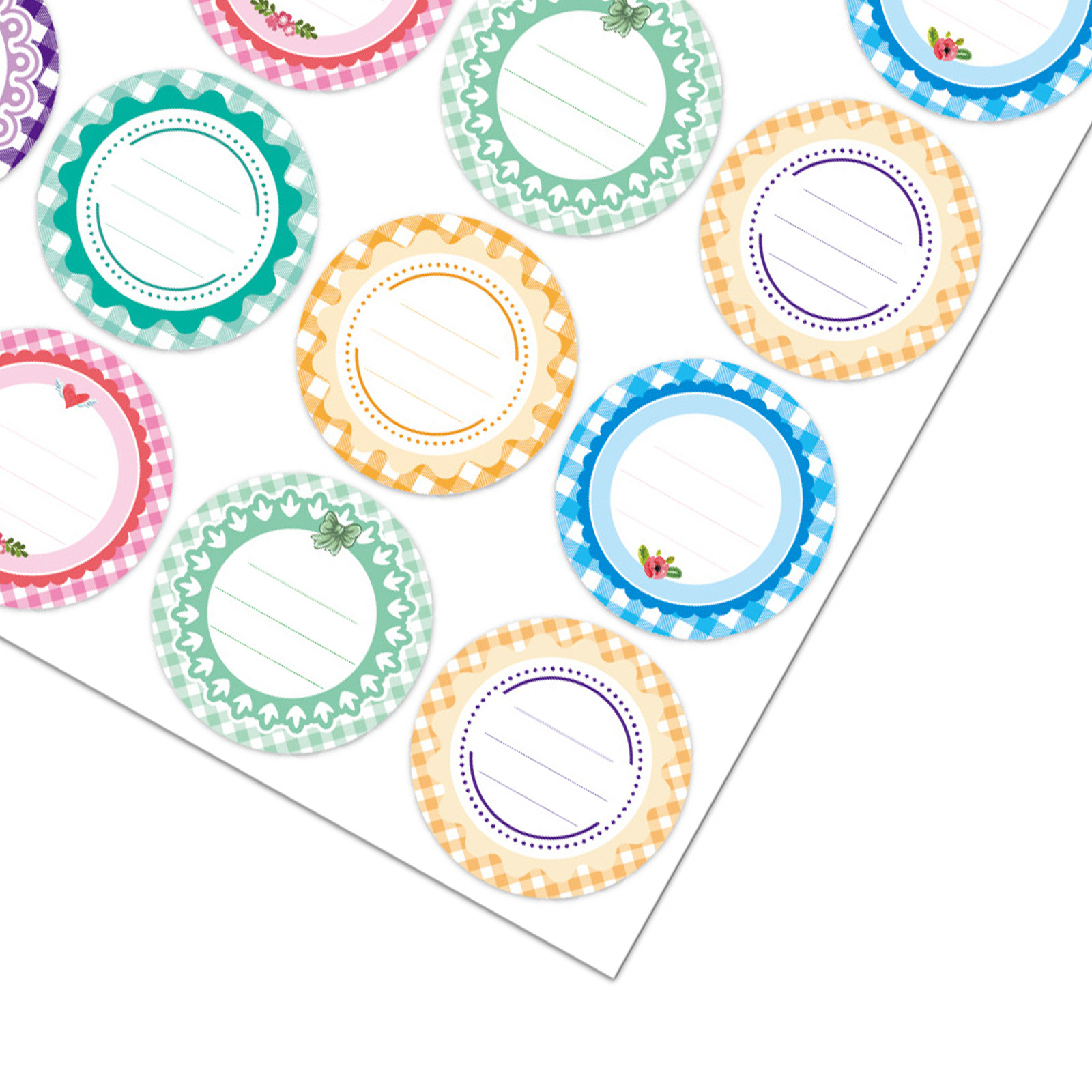 20 feuilles d'étiquettes autoc - Food Storage Glass Round avis et prix