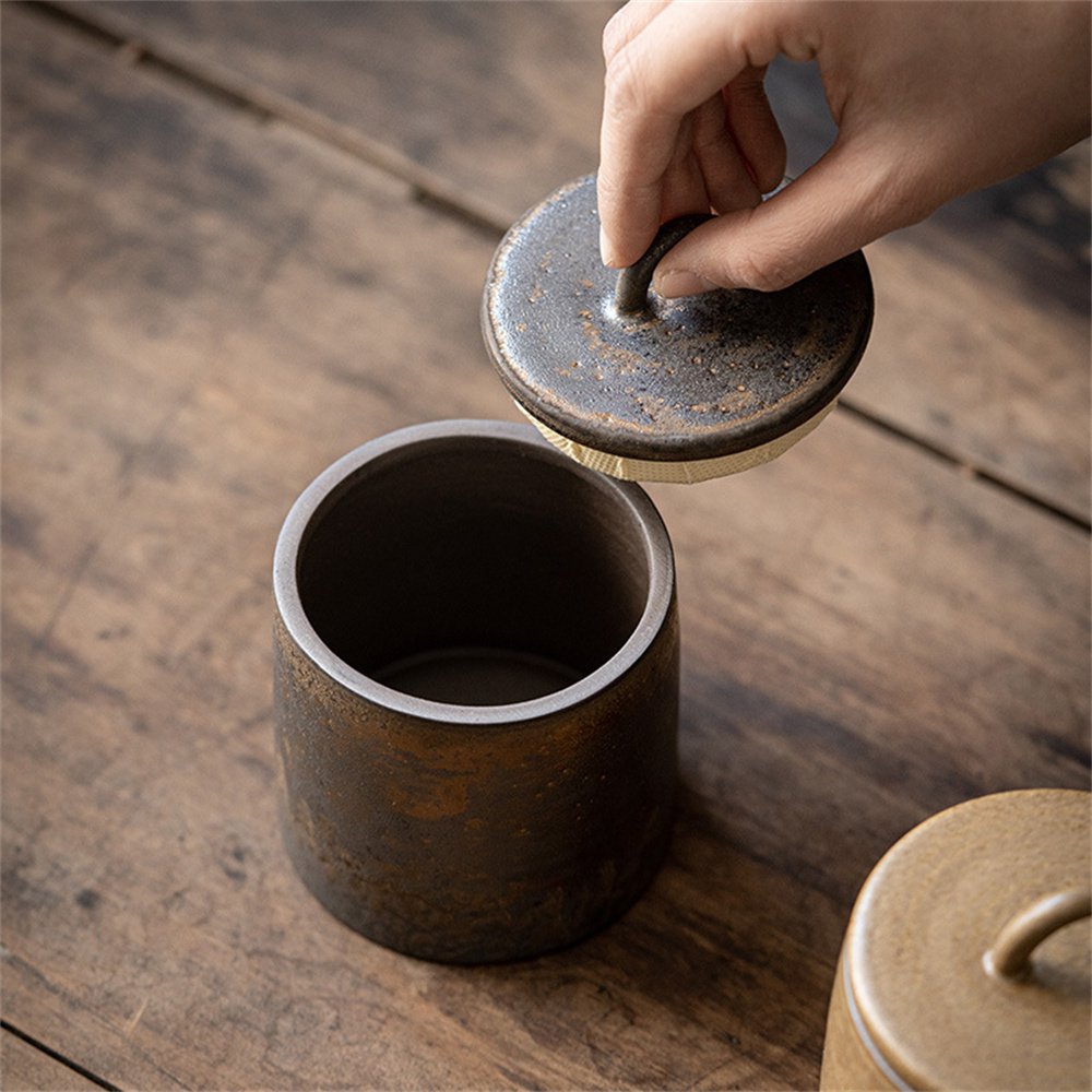 Caddie à thé en céramique, pot - Food Storage With Dividers avis et prix