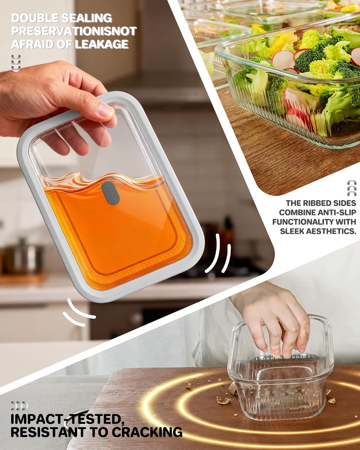 Lot de 2 récipients de stockag - Food Storage Prep Containers avis et prix