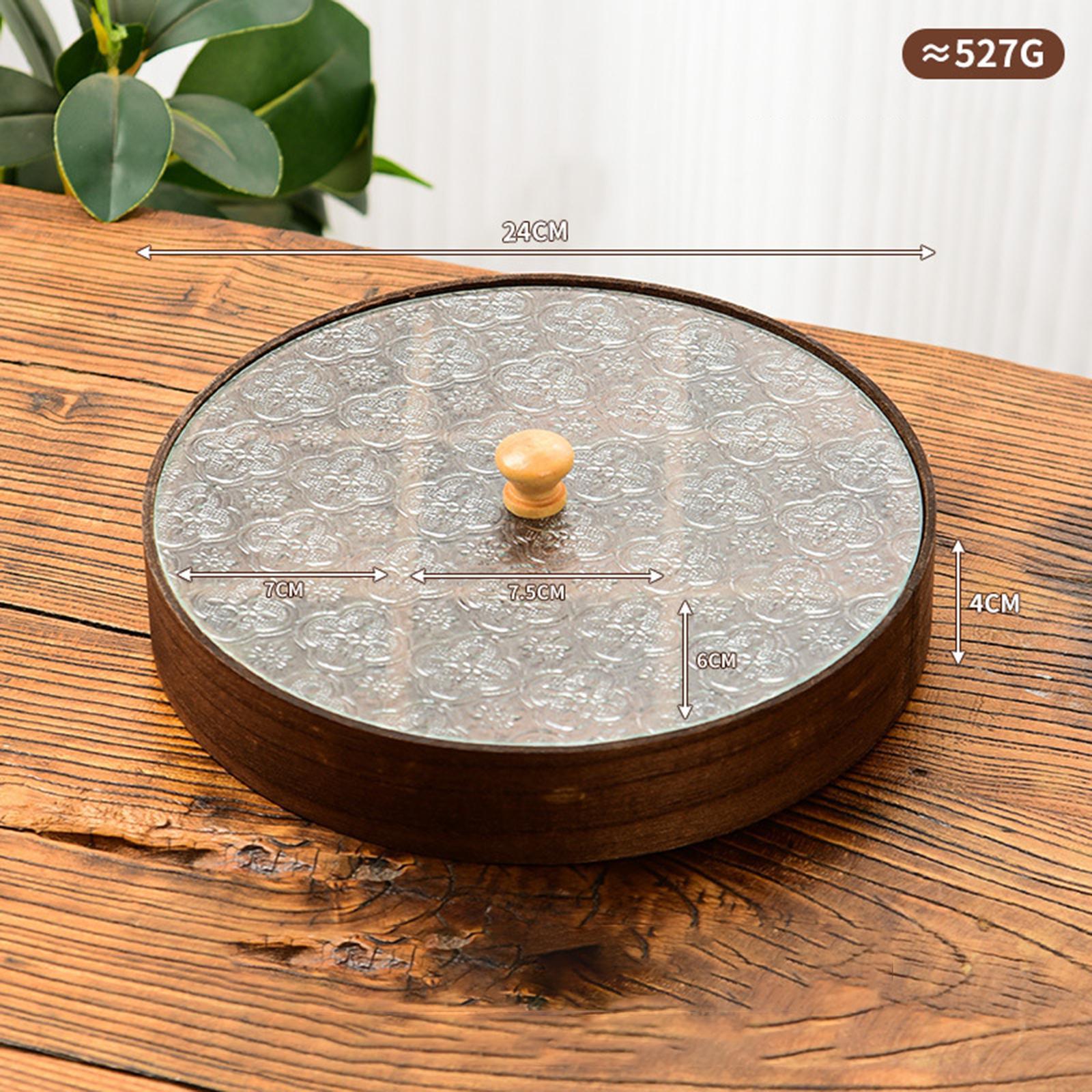 Plateau de service divisé avec - Food Storage Glass Round avis et prix