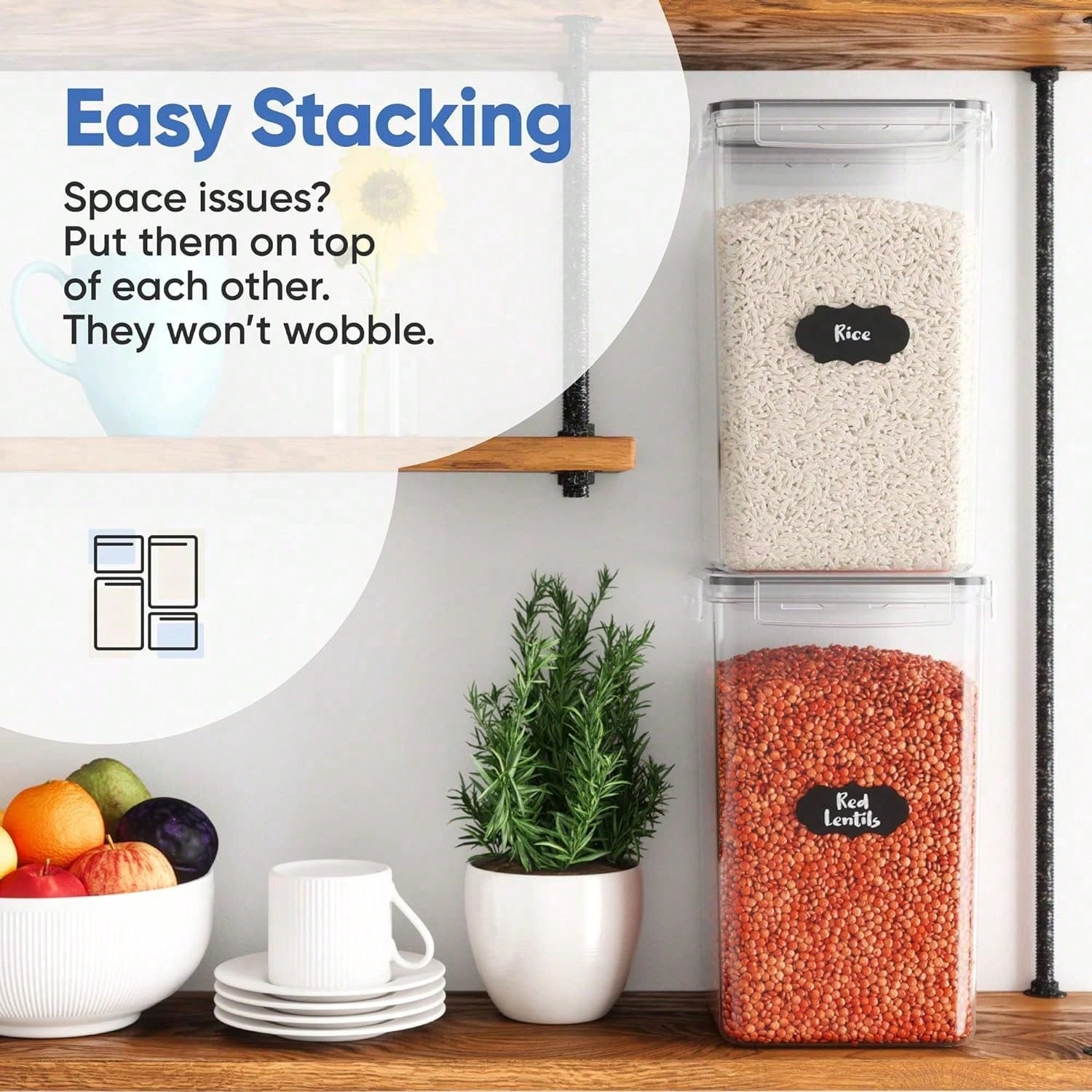 Conteneurs de stockage extra-l - Xl Food Storage Containers With Lids avis et prix
