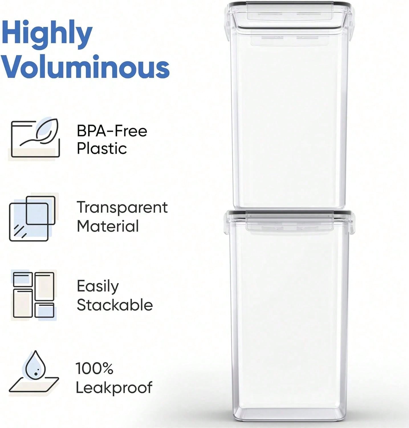 Conteneurs de stockage extra-l - Xl Food Storage Containers With Lids avis et prix