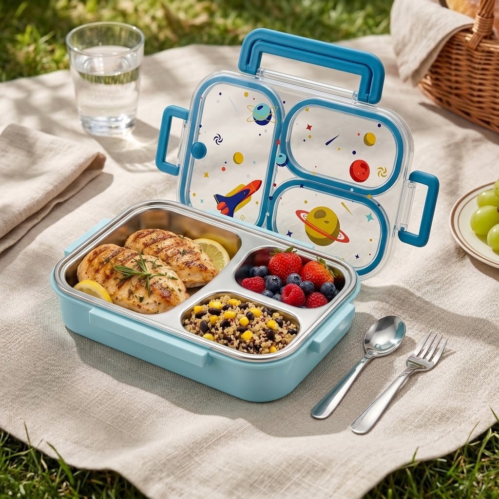 Boîte à bento divisée en acier - Food Storage Safety avis et prix