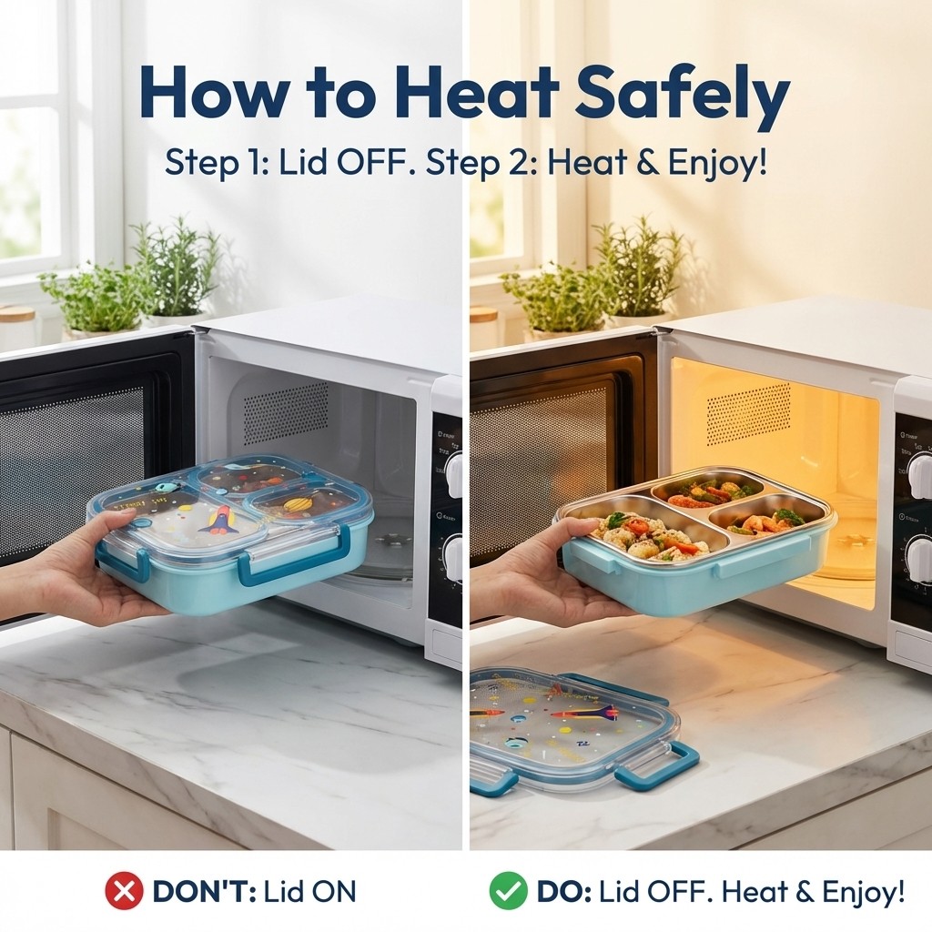 Boîte à bento divisée en acier - Food Storage Safety avis et prix