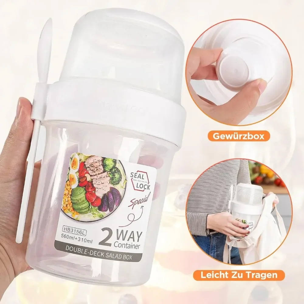 Tasse à salade, tasses de peti - Food Storage With Scoop avis et prix