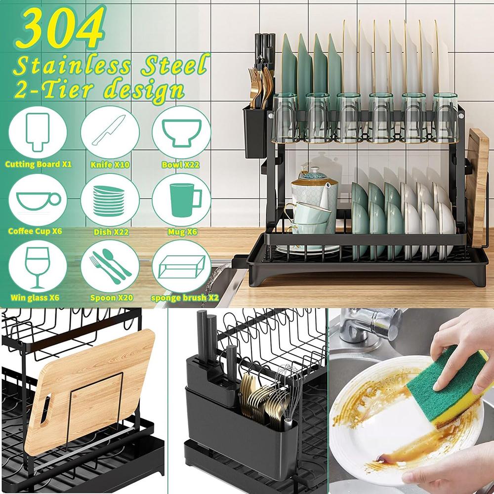 Égouttoir à vaisselle à 2 nive - Food Storage Organiser avis et prix