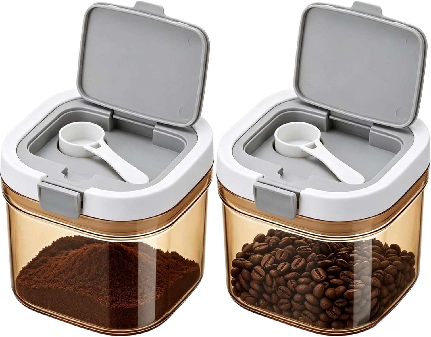 Lot de 2 boîtes à café herméti - Food Storage With Scoop avis et prix
