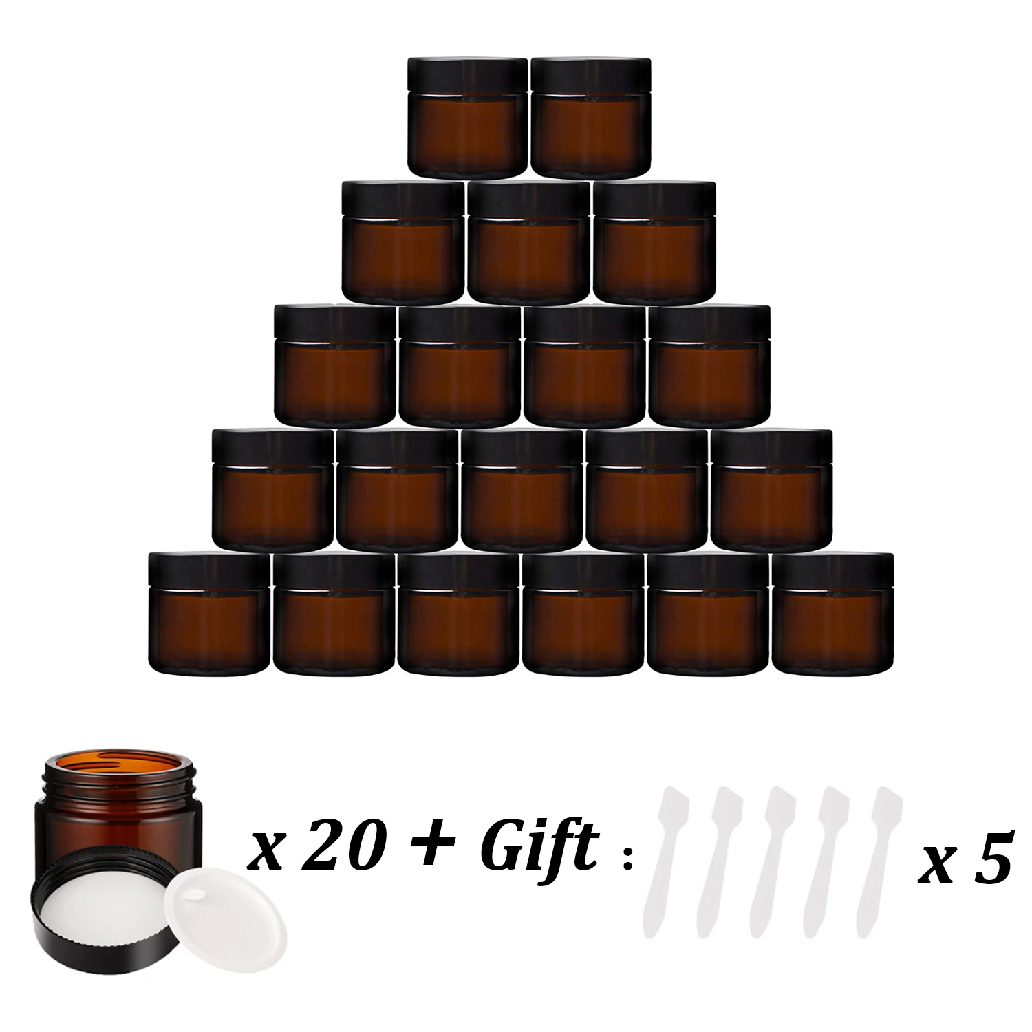 Petits pots en verre ambré ave - Food Storage Glass Round avis et prix