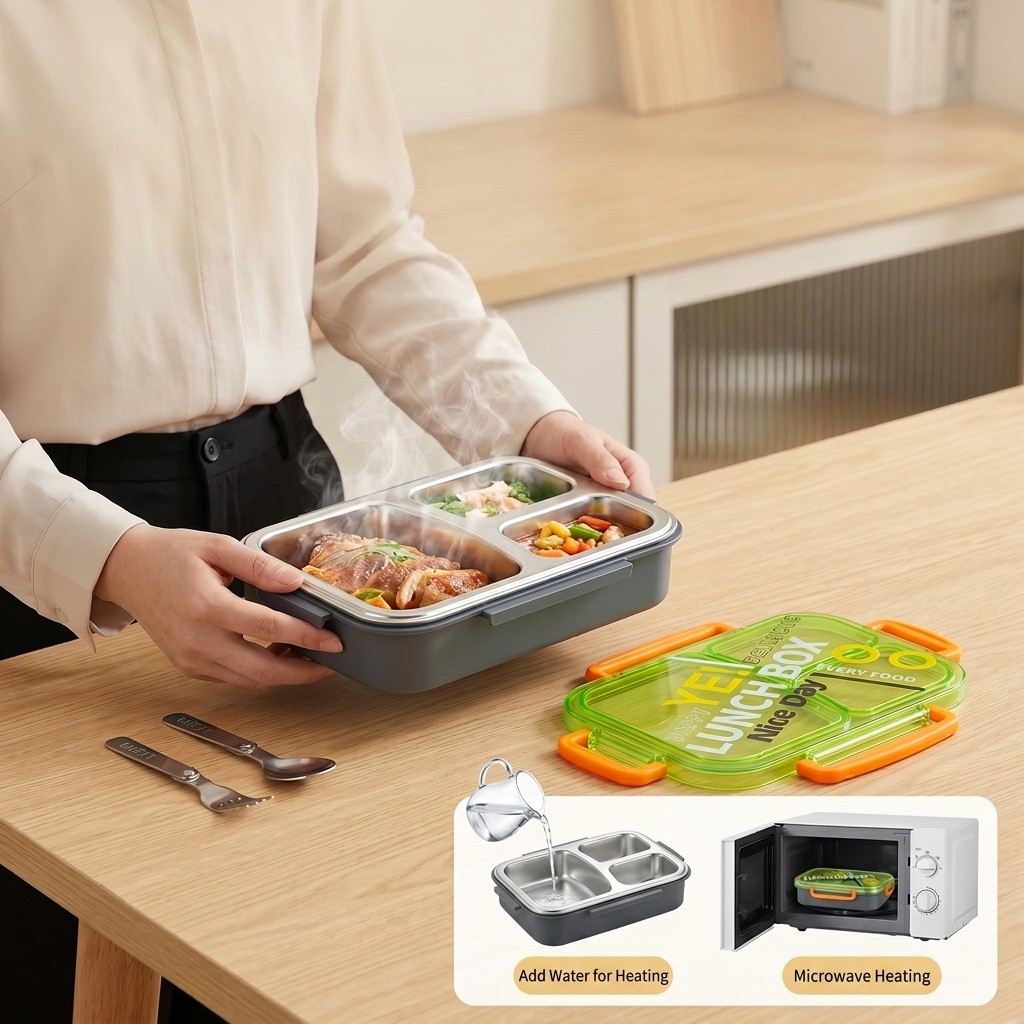 Boîte à lunch bento en acier i - Food Storage With Scoop avis et prix