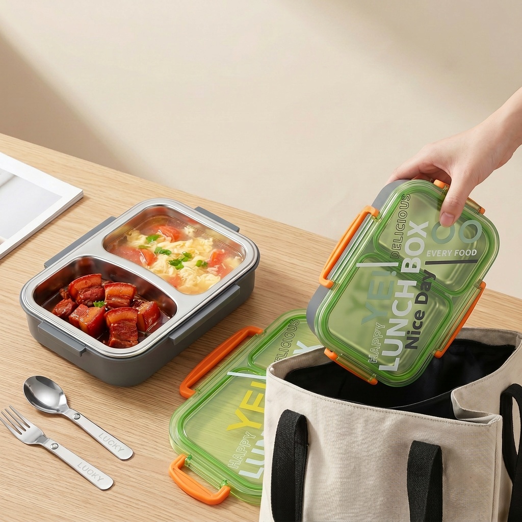 Boîte à lunch bento en acier i - Food Storage With Scoop avis et prix